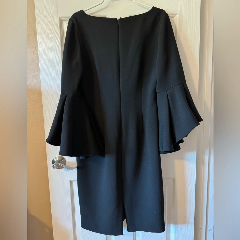 Badgley Mischka Midi Black‎ Dress Women Size 12 - Picture 2 of 8